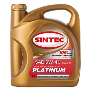 SINTEC Platinum 5W-40 4л. Масло моторное синтетическое