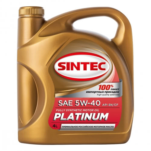 SINTEC Platinum 5W-40 4л. Масло моторное синтетическое